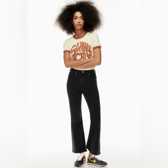 Denim Forum Denim - Aritzia Denim Forum|Twiggy high rise flare black jeans,closet staple•••size 26